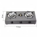 плита ГАЗОВАЯ С ЧУГУНОЙ 3 конфорки 4.5 кВт, , металл,С пьезоподжиг.a3077