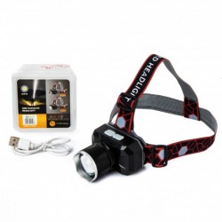 Ліхтар налобний BL-SQ-705-P55, ULTRA BRITE, ЗУ micro USB, zoom, вбудований акумулятор (at3) .a3089