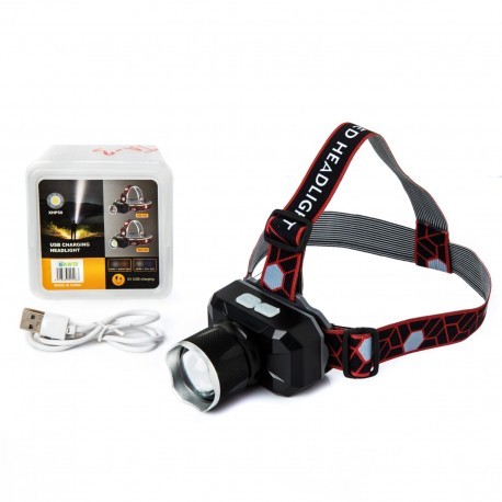 Ліхтар налобний BL-SQ-705-P55, ULTRA BRITE, ЗУ micro USB, zoom, вбудований акумулятор (at3) .a3089