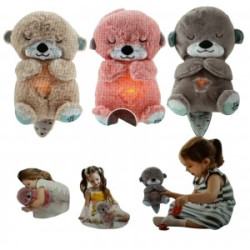 K-996 Baby Breathing Bear Baby Soothing Otter Plush Doll Toy Baby Kids