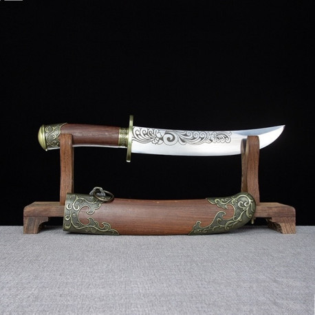 Подарочный нож в китайском стиле Tangcao с орнаментом.a4145